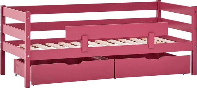 Hoppekids, Hoppekids Einzelbett »ECO Comfort«, (Set), mit Rollrost in 8 Farben, wahlweise mit Matratze und Absturzsicherung, Hoppekids Einzelbett »ECO Comfort Kinderbett, Kiefer Massivholz, Jugendbett inkl. Rollrost«, 70x160 cm, wahlweise in verschieden Farben/ Matratze/ Absturzsicherung