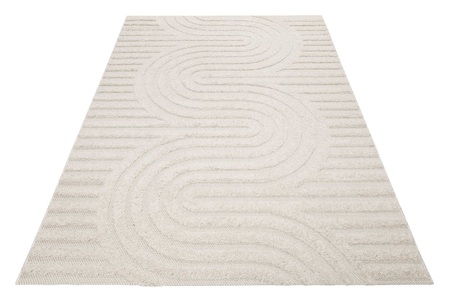 Esprit, Esprit Outdoorteppich »Miles«, rechteckig, Esprit Outdoorteppich »Miles«, rechteckig, 2 mm Höhe, Hoch-Tief-Effekt, grafisches Design, uni, modern, robust, Terrasse