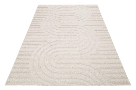 Esprit, Esprit Outdoorteppich »Miles«, rechteckig, Esprit Outdoorteppich »Miles«, rechteckig, 2 mm Höhe, Hoch-Tief-Effekt, grafisches Design, uni, modern, robust, Terrasse