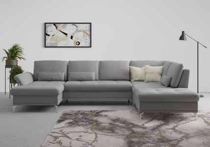 INOSIGN, INOSIGN Wohnlandschaft »Palm Beach«, Federkern, mit Sitztiefenverstellung, wahlweise mit Bettfunktion, Bettkasten und Armteilverstellung, INOSIGN Wohnlandschaft »Palm Beach U-Form«, Federkern, mit Sitztiefenverstellung, wahlweise mit Bettfunktion