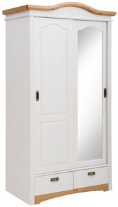 HOME AFFAIRE, Home affaire Schiebetürenschrank »Konrad«, aus Massivholz, Home affaire Schiebetürenschrank »Konrad«, Breite 111 cm, aus massiver, FSC®-zertifizierter Kiefer