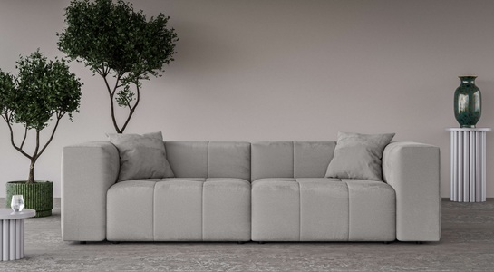 HOME AFFAIRE, Home affaire 3-Sitzer »ERIZ Big Sofa, XXL, auch in Bouclé«, moderne Steppung, incl. 2 Zierkissen, B/T/H: 278/104/70 cm, Home affaire 3-Sitzer »ERIZ Big Sofa, XXL, auch in Bouclé«, moderne Steppung, incl. 2 Zierkissen, B/T/H: 278/104/70 cm