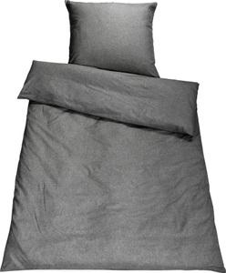 Setex, SETEX Bettwäsche »Chambray«, (3 tlg.), in diversen Uni-Tönen, SETEX Bettwäsche »Chambray«, in diversen Uni-Tönen