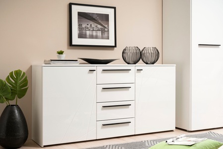 my home Kombikommode »Ksanti«, Mit 4 Schubkästen, hochglänzende Front