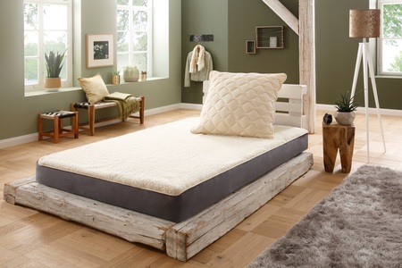 f.a.n. Schlafkomfort, f.a.n. Schlafkomfort Matratzenauflage »Unterbett Lammflor mit Spannauflage«, (1 St.), hohe klimaregulierende Wirkung, fan Matratzenauflage »Unterbett Lammflor mit Spannauflage«, hohe klimaregulierende Wirkung