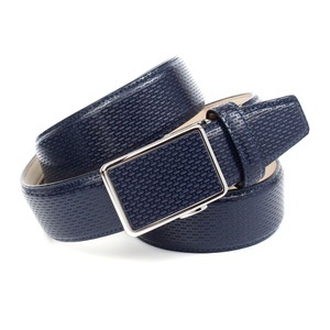 ANTHONI CROWN, Anthoni Crown Gürtel für blaue Schuhe mit perforiertem Leder, Anthoni Crown Ledergürtel, für blaue Schuhe mit perforiertem Leder