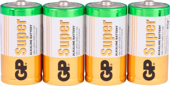 GP, GP Super-Alkaline Batterie Baby C, 4er Pack, 