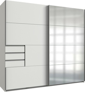 undefined, Schrank ASCONA 3 Schubladen weiss, Schwebetürenschrank ASCONA weiss 2 Türen 3 Schubladen