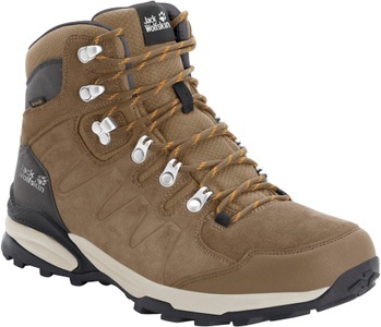 Jack Wolfskin, Jack Wolfskin Wasserdichte Frauen Wanderschuhe aus Leder Refugio Texapore Mid Women 42.5 braun brown / apricot, Jack Wolfskin Wasserdichte Wanderschuhe Damen Refugio Texapore Mid Women 42.5 brown / apricot brown / apricot