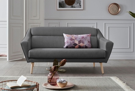 ANDAS, andas 2-Sitzer »Bille«, mit Naht im Rückenkissen und Eiche-Beinen, Design by Morten Georgsen, andas 2-Sitzer »Bille«, mit Naht im Rückenkissen und Eiche-Beinen, Design by Morten Georgsen