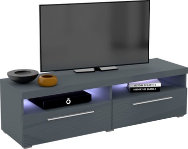 Helvetia, Helvetia Lowboard »India«, Breite 140 cm, INOSIGN Lowboard »India,Breite 140 cm, stilvolle Fernsehschrank mit offenen Fächern«, TV-Board ohne Beleuchtung, TV-Kommode mit viel Stauraum