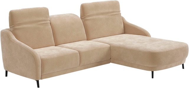 sit&more Ecksofa »Blues L-Form« wahlweise mit Klapptisch und USB