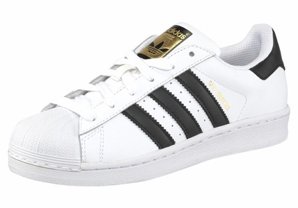 adidas Originals, adidas Originals Sneaker »Superstar J«, Adidas Originals Superstar Sneaker | Weiss + Schwarz + Goldfarbe | Jungen | EU36 2/3