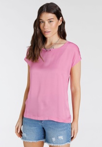 LAURA SCOTT, Laura Scott Shirtbluse, aus Satin und Jersey - NEUE FARBEN, 