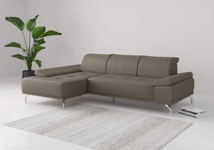 Places of Style Ecksofa »Caluna«, Inkl.Sitztiefenverstellung, wahlweise mit Kopf- und Armteilverstellung
