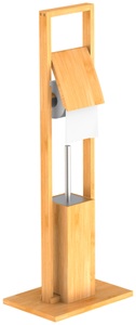 Eisl, EISL WC-Garnitur Rolle und Bürste Bambus 30x21x82 cm, Eisl WC-Garnitur »Bambus«, aus Holz, Bambus, WC Papier Halterung, Standgarnitur mit Toilettenbürste