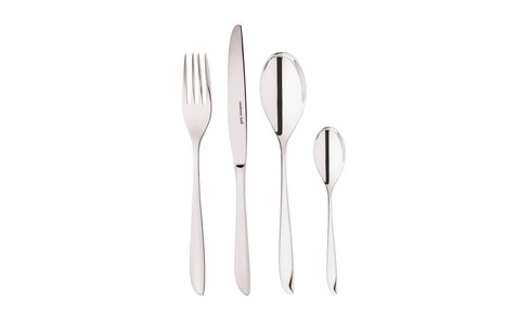 Sambonet, Besteck-Set, Sambonet, »Leaf, Silberfarben« (24tlg.), sambonet Besteck-Set »Leaf 24-teilig«, (24 tlg.)