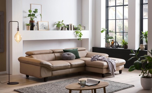 HOME AFFAIRE, Home affaire Ecksofa »Pilot«, wahlweise mit Bettfunktion und Bettkasten, Home affaire Ecksofa »Pilot L-Form« mit Kopfteilverstellung, wahlweise mit Bettfunktion & Bettkasten