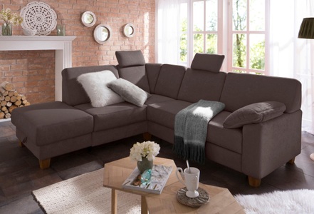 HOME AFFAIRE, Home affaire Ecksofa »Belfort«, mit Federkern, wahlweise mit Bettfunktion und Stauraum