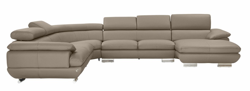 CALIA ITALIA, CALIA ITALIA Wohnlandschaft »Magic«, in 2 Lederqualitäten, CALIA ITALIA Wohnlandschaft »Magic, italienisches Sofa zum Träumen, erstklassiger Sitzkomfort«, verstellbaren Kopfstützen zum Relaxen, in 2 Lederqualitäten, U-Form