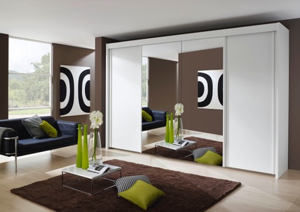 Dialog, Dialog Schwebetürenschrank »Imperial«, in 8 Breiten und 3 Höhen, rauch Schwebetürenschrank »Imperial«, in 8 Breiten und 3 Höhen