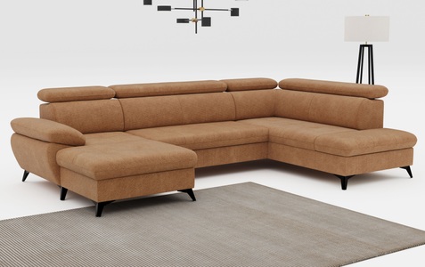COTTA Wohnlandschaft »Hudson U-Form«, mit Kopfteilverstellung, wahlweise mit Bettfunktion & Bettkasten