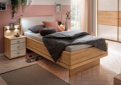 Wiemann, WIEMANN Holzbett »Kiruna«, WIEMANN Bett »Kiruna, Made in Germany, formschön und stilvoll«, in Komforthöhe mit 4-facher Liegehöhenverstellung