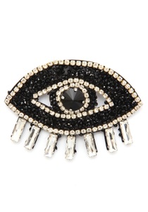 J.Jayz, J.Jayz Brosche »Auge, funkelndes Design«, Firetti Brosche »Schmuck Geschenk Ansteckschmuck Auge, funkelndes Design«, mit Glasstein