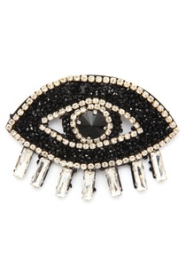 J.Jayz, J.Jayz Brosche »Auge, funkelndes Design«, Firetti Brosche »Schmuck Geschenk Ansteckschmuck Auge, funkelndes Design«, mit Glasstein
