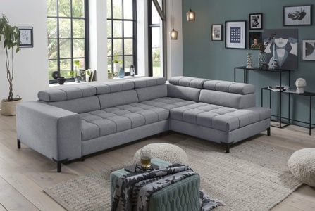 exxpo - sofa fashion, exxpo - sofa fashion Ecksofa, Steppung im Sitzbereich, Wahlweise mit Bettfunktion und Bettkasten, inklusive 5 verstellbaren Kopfstützen, exxpo - sofa fashion Ecksofa »Bocco, hochwertige Verarbeitung, toller Sitzkomfort, bequem, L-Form«, wahlweise mit Bettfunktion u. Bettkasten, inkl. Kopfteilverstellung