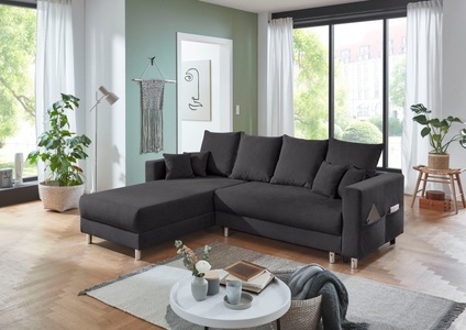 INOSIGN, INOSIGN Ecksofa »Malou«, inklusive Bettfunktion, praktischem Bettkasten, loser Zier- und Rückenkissen, INOSIGN Ecksofa »L-Form«, inklusive Bettfunktion, Bettkasten, loser Zier- und Rückenkissen