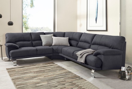 TRENDMANUFAKTUR, TRENDMANUFAKTUR Ecksofa, TRENDMANUFAKTUR Ecksofa »Cecilia II, in italienischen Design, bequem, hoher Sitzkomfort, L-Form«, extrabreite Armlehnen für noch mehr Sitzkomfort