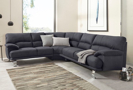 TRENDMANUFAKTUR, TRENDMANUFAKTUR Ecksofa, TRENDMANUFAKTUR Ecksofa »Cecilia II, in italienischen Design, bequem, hoher Sitzkomfort, L-Form«, extrabreite Armlehnen für noch mehr Sitzkomfort