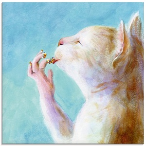 Artland Glasbild »Naschkatze«