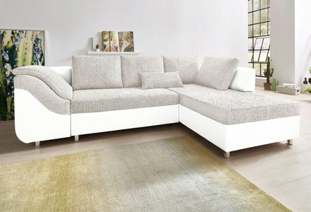 COLLECTION AB, COLLECTION AB Ecksofa, mit Bettfunktion und Bettkasten, inklusive loser Rücken- und Zierkissen, mit »Schanzen«-Armlehne, COLLECTION AB Ecksofa Sally L-Form, mit und ohne Bettfunktion, inklusive loser Rücken- und Zierkissen