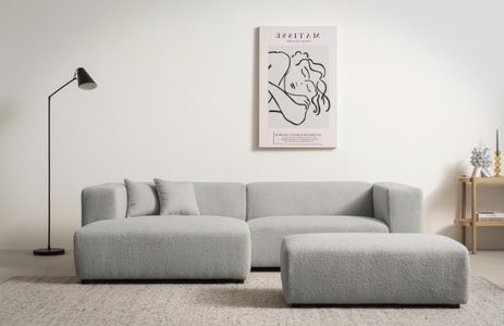 andas Polsterecke »BAKELS, Ecksofa-Set mit Hocker, L-Form mit Schlaffunktion« Ecksofa-Set (incl. Hocker) im trendigen Megacord