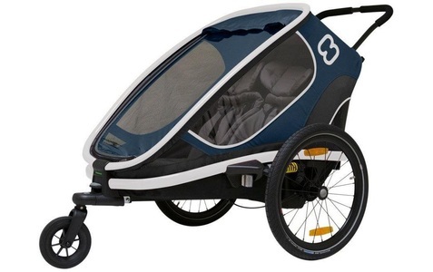 Hamax, Hamax Outback 2-Sitzer mit Liegefunktion, Hamax Outback '2 in 1' Veloanhänger dunkelblau