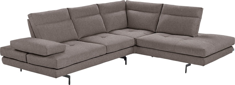 CALIA ITALIA, CALIA ITALIA Ecksofa »Toby Wing«, Sitztiefenverstellung, Eckelement mit Funktion, Füsse in Schwarz matt, CALIA ITALIA Ecksofa »Toby Wing, L-Form, Designsofa mit sensationellem Sitzkomfort«, Sitztiefenverstellung, funktionale Ecke, Füsse in schwarz matt