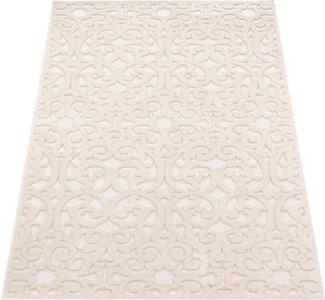 PACO HOME, Paco Home Teppich »Cotton 234«, rechteckig, Uni-Farben, Hoch-Tief Effekt, Ornamente, boho, Outdoor geeignet, Paco Home Teppich »Cotton 234«, rechteckig, 10 mm Höhe, Uni-Farben, Hoch-Tief Effekt, Ornamente, boho, Outdoor geeignet