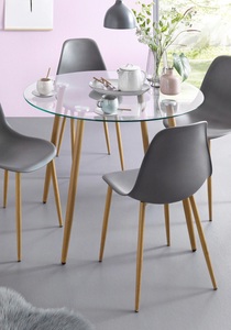 MY HOME, my home Glastisch »Miller«, runder Esstisch mit einem Ø von 100 cm, INOSIGN Glastisch »Miller, TOPSELLER!«, (Esstisch, Glastisch), runder Esstisch mit einem Ø von 100 cm, verschiedene Grössen