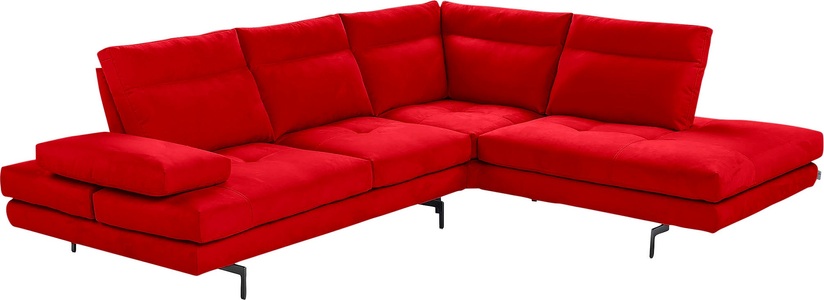 CALIA ITALIA, CALIA ITALIA Ecksofa »Toby Wing«, Sitztiefenverstellung, Eckelement mit Funktion, Füsse in Schwarz matt, CALIA ITALIA Ecksofa »Toby Wing, L-Form, Designsofa mit sensationellem Sitzkomfort«, Sitztiefenverstellung, funktionale Ecke, Füsse in schwarz matt