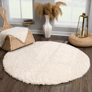 Sanat Hochflor-Teppich »Porto«, rund, 45 mm Höhe, Wohnzimmer, Langflor, Shaggy Teppich