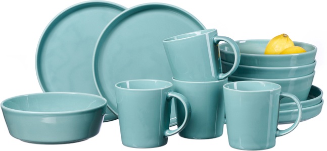 RITZENHOFF & BREKER, Ritzenhoff & Breker Kombiservice »Malmö«, (Set, 12 tlg., 4 Teller Flach, 4 Schalen, 4 Kaffeebecher), skandinavisches Design, Ritzenhoff & Breker Kombiservice »Geschirr-Set, Service Malmö«, (Set, 12 tlg., 4 Teller Flach, 4 Schalen, 4 Kaffeebecher), skandinavisches Design, 12 Teile, für 4 Personen