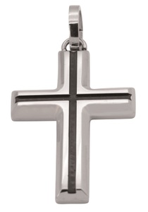 FIRETTI, Firetti Kettenanhänger »Kreuz, teilw. IP-beschichtet, Glanzoptik, massiv«, Firetti Kettenanhänger »Schmuck Geschenk Halsschmuck Anhänger für Halskette Kreuz«, Made in Germany
