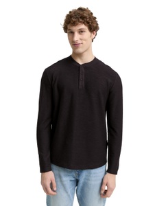 TOM TAILOR Denim Langarmshirt, mit Knopfleiste