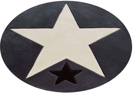 ROCK STAR BABY, Kinderteppich, »707«, Rock STAR Baby, rund, Höhe 10 mm, 