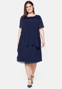 Sheego Abendkleid, mit asymetrischen Volants