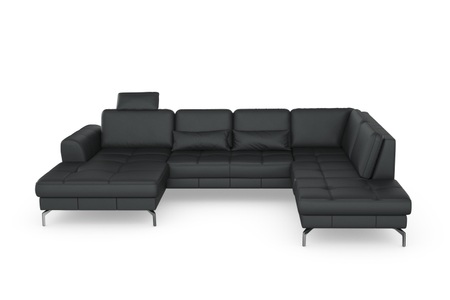 sit&more Wohnlandschaft »Bendigo V«, inklusive Sitztiefenverstellung, Bodenfreiheit 15 cm, wahlweise in 2 unterschiedlichen Fussfarben