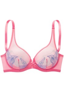 LASCANA Bügel-BH, mit hauchzarter Stickerei, transparente Unterwäsche