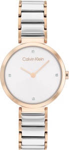 Calvin Klein, Calvin Klein Quarzuhr »Minimalistic T Bar 28 mm, 25200139«, Calvin Klein Quarzuhr »Minimalistic T Bar 28 mm, 25200139«, Armbanduhr, Damenuhr, Mineralglas, Glaskristalle, bicolor